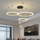 Axyaa Modern Circle Ring Chandelier Pendant Light for Living Room and Bedroom