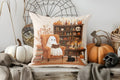Cozy Halloween Library Pillow Cover for Sofa, Bedroom & Car by Axyaa