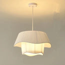 Axyaa French Fabric Suspension Pendant Light Chandelier - Hanging Lamp Fixture