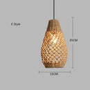 Axyaa Bamboo Rattan Chandelier Pendant Lights LED