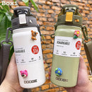 Axyaa Stainless Steel Vacuum Flask with Straw and Portable Strap