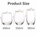 Axyaa Clear Whiskey Glasses Set of 2 - Barware Cocktail Drinkware Glassware