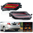 Axyaa LED Rear Bumper Reflector Lights with Start-up Animation and Turn Signal for Toyota Vios