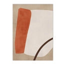 Axyaa Beige Orange Yellow Color Block Abstract Geometry Wall Art Poster
