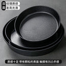 Axyaa Unbreakable Black Melamine Dinner Plates Set