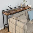 Axyaa Retro Brown Long Narrow Console Entryway Table - 70.9 Inch