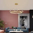 Axyaa Crown Chandelier: Modern Nordic Style Hanging Light for Bedroom and Living Room