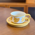 Axyaa Ceramic Latte Coffee Cup Set with Saucer - Household Restaurant Tea Mug