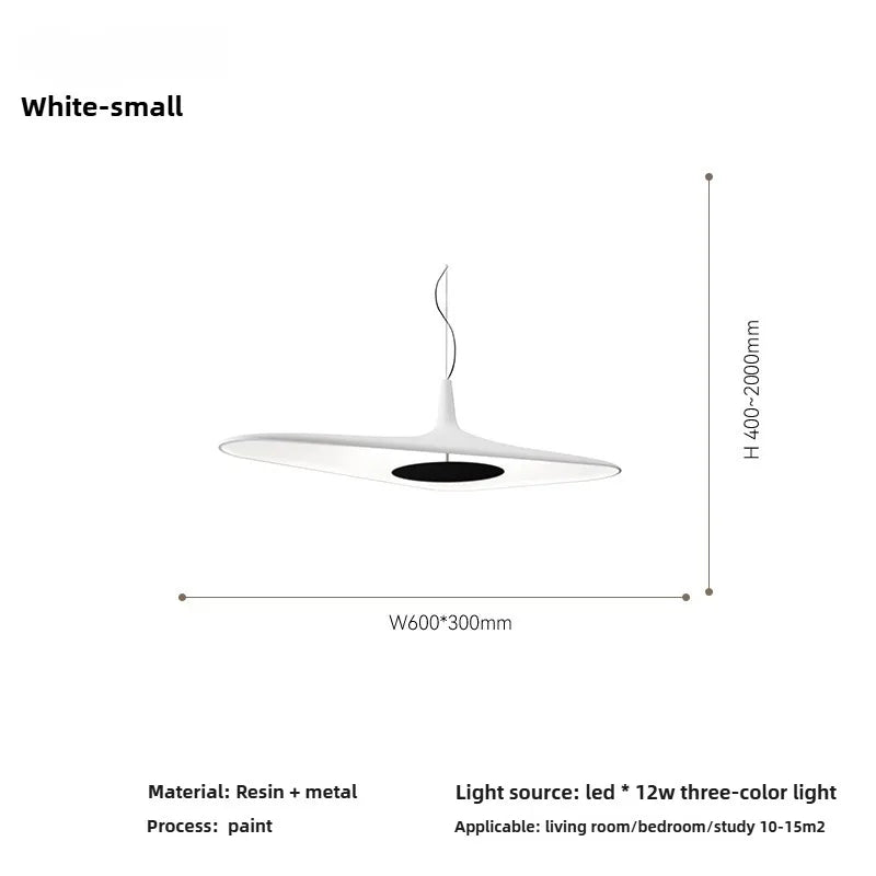 Axyaa Nordic LED Pendant Lamp for Dining Room, Modern Resin Suspend Light