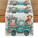 Watercolor Flowers Table Runners by Axyaa: Farmhouse Dining Table Decor for Holidays, Parties, Weddings