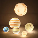 Axyaa Kids Moonlight Chandelier: LED Globe Fixture for Children's Nursery Room