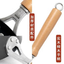 Axya Non-Slip Iron Frying Pan with Nitriding Bottom and Wood Handle