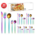 Axyaa 30-Piece Stainless Steel Cutlery Set for Dining Banquets