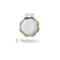 Axyaa Light Luxury Ceramic Dinner Plate for Steaks, Noodles, Fruits, and Dim Sum
