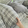 Axyaa Stripe Bedding Set: Single Full Queen King Size Duvet Cover with Pillowcases