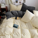 Axyaa Double Winter Milk Fleece 4-Piece Bedding Set, Flannel Double Series