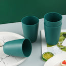 Axyaa Dark Green Plastic Cups Set for Home, Kitchen, Restaurant, Picnic, Camping