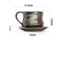 Axyaa Nordic Travel Coffee Cup & Saucer Set - Vintage Ceramic Koffie Afternoon Tea Milk Cup