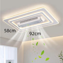 Axyaa Round Square LED Ceiling Fan Chandelier for Living Room Bedroom