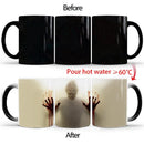 Axyaa Heat Color Changing Zombie Head Coffee Mug, Halloween Surprised Gift