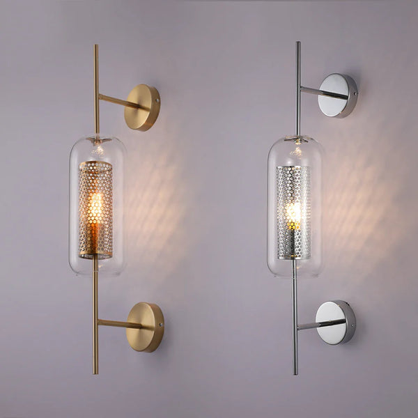 Nordic Glass Wall Lamp for Bedroom and Living Room by Axyaa