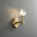 Axyaa Copper Crystal Wall Light Ball Sconce for Bedroom and Living Room