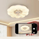 Axyaa Modern Minimalist Fan Lights: Cream Wind Intelligent Ceiling Lighting