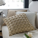 Axyaa Plaid Cushion Cover for Sofa Decor 45x45 Cream Style Home Living Room Pillow