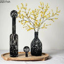 Axyaa Glass Vase Decoration Crafts Bouquet Arrangement Ornament Hydroponic Dried Flower Jar