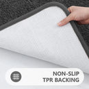 Axyaa Shaggy Soft Bath Rug Mat - Absorbent, Non Slip, Machine Washable