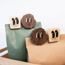 Axyaa Cartoon Wooden Sealing Clip Set
