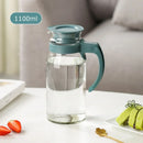 Axyaa Glass Water Pitcher Carafe with Lid and Handle