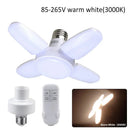 Axyaa 28W E27 LED Light Bulb with Timer Remote Controller for Home, Warehouse, Garage