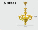 Axyaa Modern Crystal Chandelier Classic Arm Hanging Lamp for Living Room