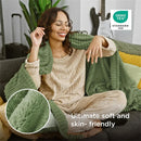 Axyaa Luxury Rabbit Fur Throw Blanket for Cozy Warmth and Comfort