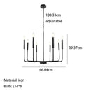 Axyaa Iron Art Branch Chandelier LED Pendant Lamp for Home Decor