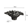 Axyaa Wave Edge Resin Vase Pot for Home Floral Decor