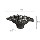 Axyaa Wave Edge Resin Vase Pot for Home Floral Decor