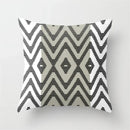 Axyaa Geometric Pillow Covers: Modern Grey Polyester Throw Pillow Cover