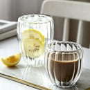 Axyaa Double Wall Glass Cup - High Borosilicate Heat Resistant Drinkware,  Transparent