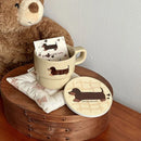 Cute Dachshund Ceramic Mug Set by Axyaa - Creative Gift for Dog Lovers
