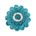 Axyaa Velvet Flower Cushion Cover in Yellow Blue White Pink, Handmade Luxury Pillowcase