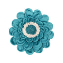 Axyaa Velvet Flower Cushion Cover in Yellow Blue White Pink, Handmade Luxury Pillowcase