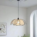 Axyaa Modern Fabric Ceiling Chandelier LED Pendant Lights for Living Room and Bedroom