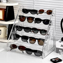 Axyaa Sunglasses & Eyeglasses Clear Display Case 5 Tier Acrylic Riser Stand