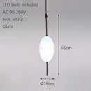 Axyaa Lake Blue Gradient Glass Pendant LED Chandelier for Home Decor