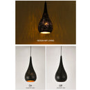 Axyaa Industrial Dining Chandelier: Iron Hollow Pendant Lamp for Home, Bar, and Cafe