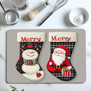 Axyaa Kitchen Draining Mat Santa Super Absorbent Quick Dry Bathroom Drain Pad