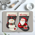 Axyaa Kitchen Draining Mat Santa Super Absorbent Quick Dry Bathroom Drain Pad
