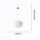 Axyaa Retro White Silk Pendant Light: French Nordic E27 Chandelier